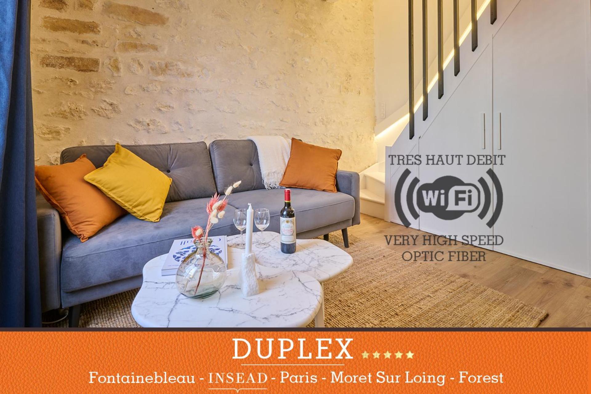 Duplex Standing 7Min➤Fontainebleau-Insead⎮45Min➤Paris Veneux-les-Sablons Exterior foto